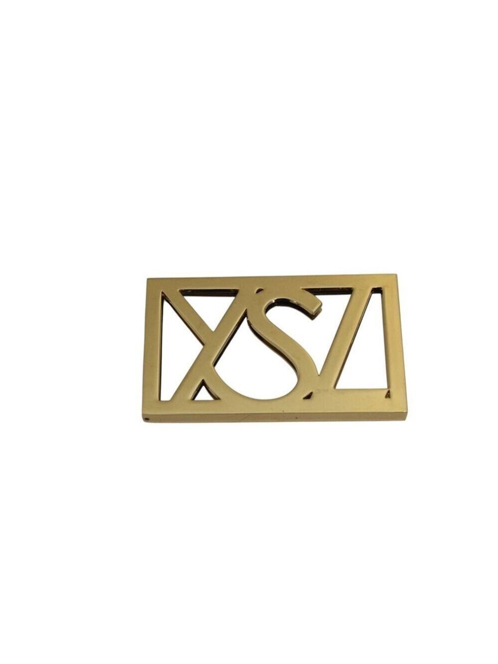 Yves Saint Laurent Vintage YSL Cut Out Logo Compact Mirror Gold